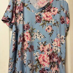 Floral V-Neck Women’s Top